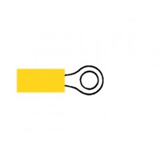 Yellow Pre-Insulated Ring Terminals - 5.30mm (Pack of 1000) - 3-001-23
