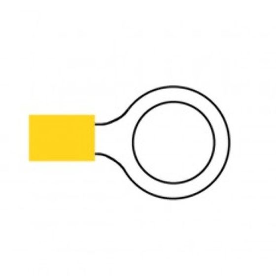Yellow Pre-Insulated Ring Terminals - 13.00mm (Pack of 1000) - 3-001-39