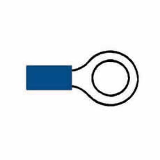 Blue Pre-Insulated Ring Terminals - 8.40mm (Pack of 1000) - 3-001-45