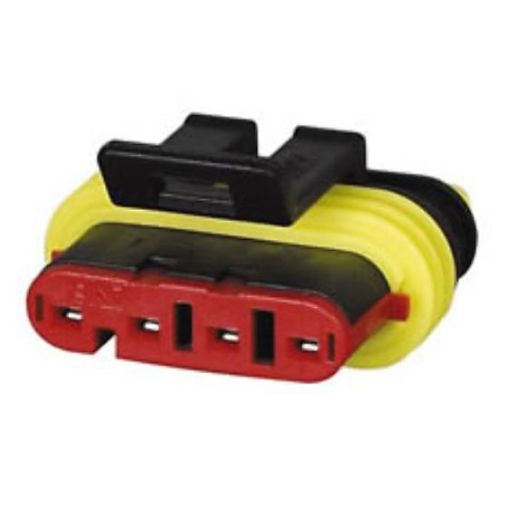 Superseal 1.50mm Female Receptacle Housing - 4 Way X100 - 3-011-64
