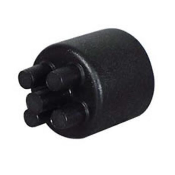 Black PVC Conduit End Cap for Convoluted Tubing - 10NW 5 Outlets - Each - 5-326-90