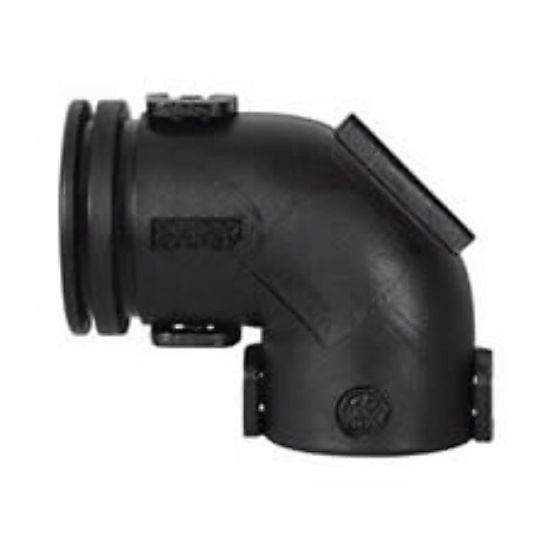 Black Nylon Unsealed 90 degree Elbow Connector - 10NW - Each - 0-327-01