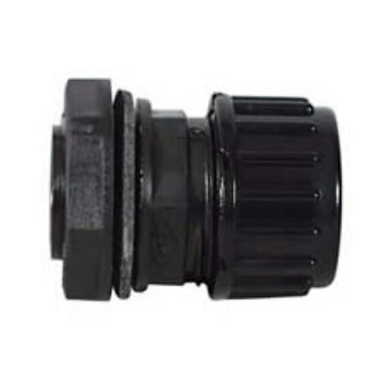 Black Nylon Sealed Connection Gland for Unsplit Tubing - 13NW - Each - 0-330-83