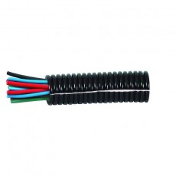 Black Nylon Heavy-Duty Convoluted Split Tubing - 50NW x 25m - 0-331-50