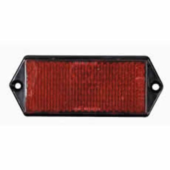 Red 102x44mm Two Hole Fixing Reflector (Pack of 10) - 0-505-05