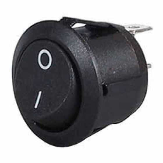 Black On/Off Round Rocker Switch - 12/24V Pack of 100 - 3-531-01