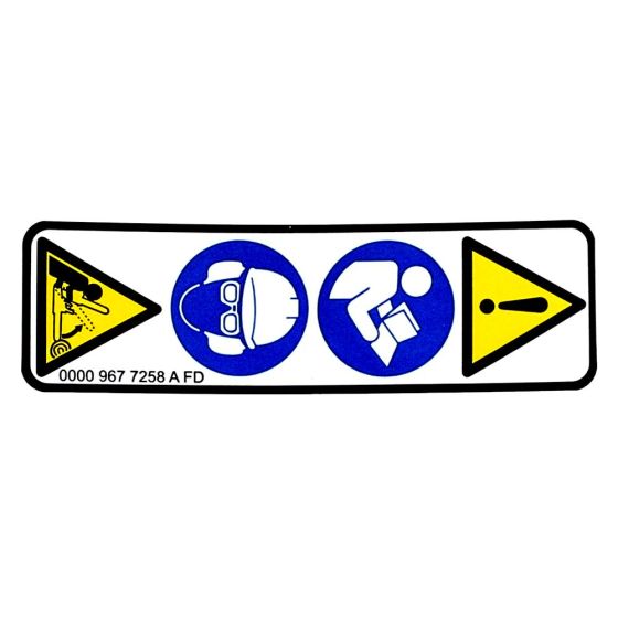 Warning pictogram MS for Stihl MS 150, MS 193 Chainsaws - 0000 967 7258