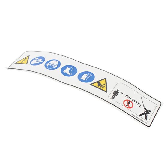 Warning pictogram for Stihl  HL 100 K, HL 45 Hedge Trimmers - OEM No. 0000 967 7294