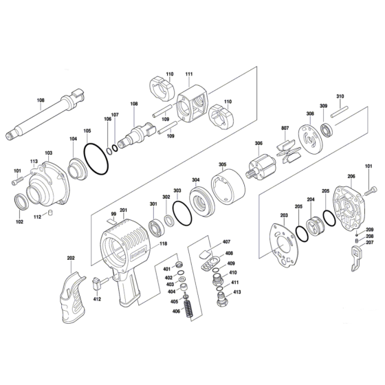 Impact Wrench Assembly for Bosch