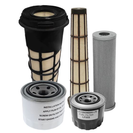 Filter Service Kit for Thwaites Mach 471 2 Tonne Dumper with Yanmar 3TNV88-XWA2 Engine - Prefix 05 Onwards