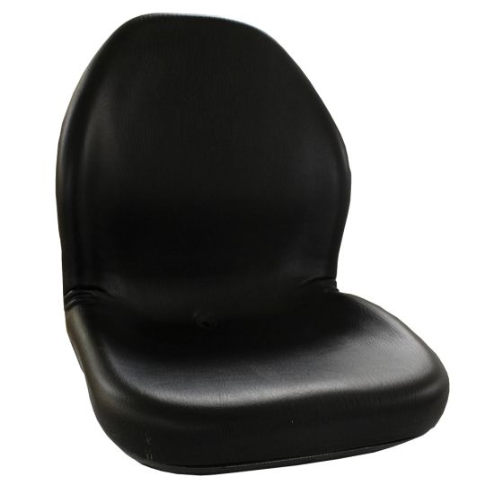 Black High Back Plastic Pan Plant / Mower Seat 740mm x 520mm