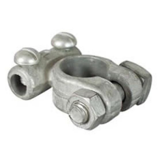 Negative Solderless Battery Terminals - drilled 8.9mm for 25mm and 40mm cable Pack of 100 - 2-018-10