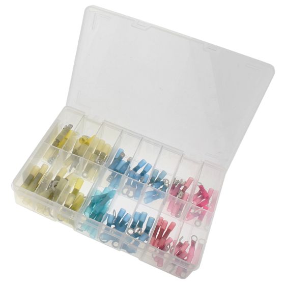 Heat Shrink Terminals Red, Blue & Yellow, Assorted Box - Pack of 100