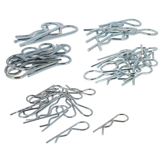 Assorted R Grips, Sizes 2x10mm - 6x31mm, Assorted Pack of 50
