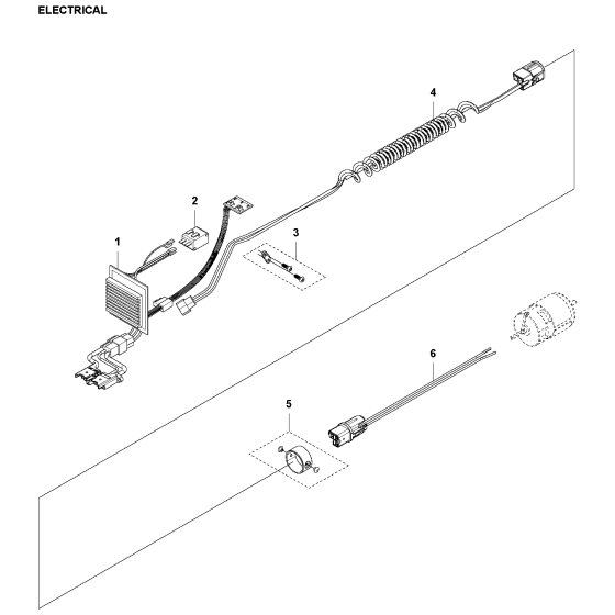 Electrical Assembly for Husqvarna 115IPT4 Pole Pruners