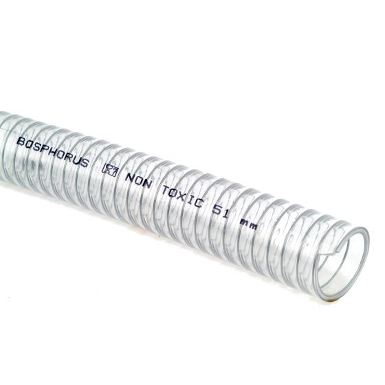 2" x 10m Clear Reinforced Hose