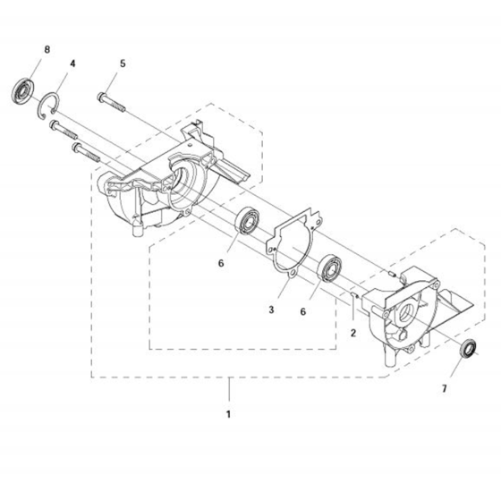 Crankcase for Husqvarna 122LD