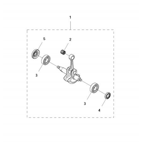 Crankshaft for Husqvarna 122 LDx