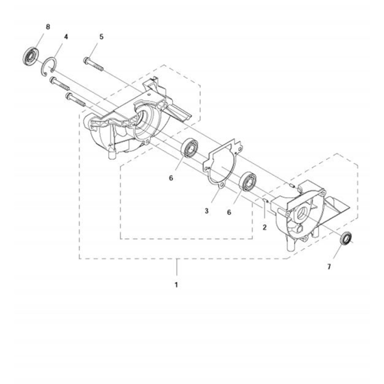 Crankcase for Husqvarna 122 LDx