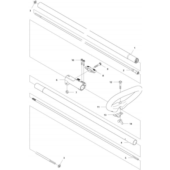 Shaft for Husqvarna 122 LDx