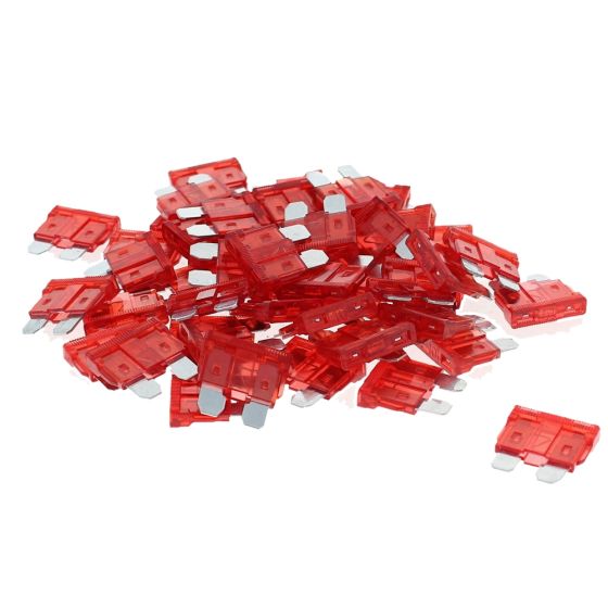 Fuse Blade Type Red 10 Amp Electrical Fitting - Pack of 50