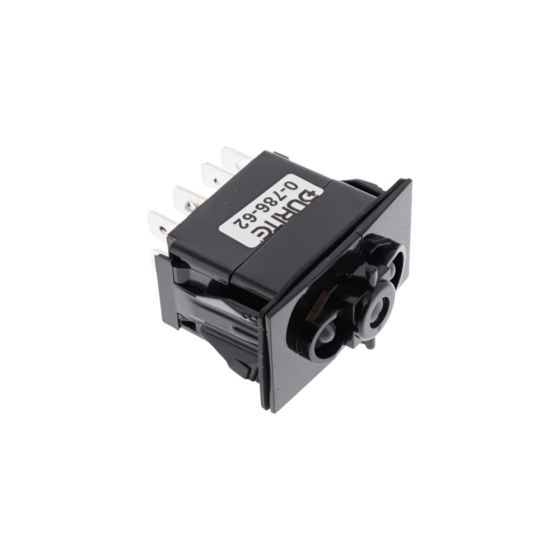 Momentary On/Off/Momentary On Double-Pole Two-Illumination Two-Position Rocker Switch Body - Each - 0-786-62