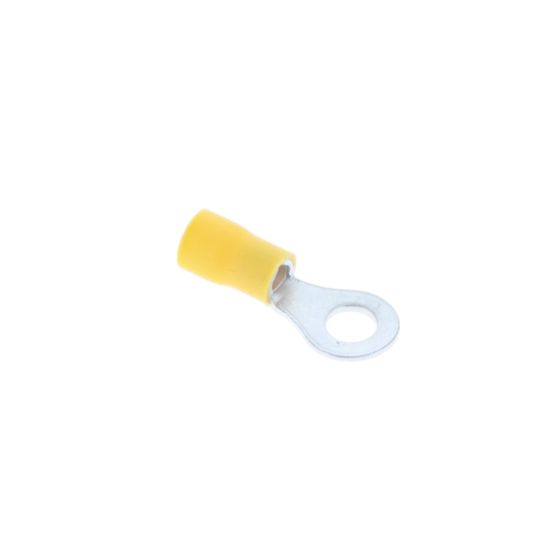 Yellow Pre-Insulated Ring Terminals - 6.40mm Pack of 100 - 2-001-22