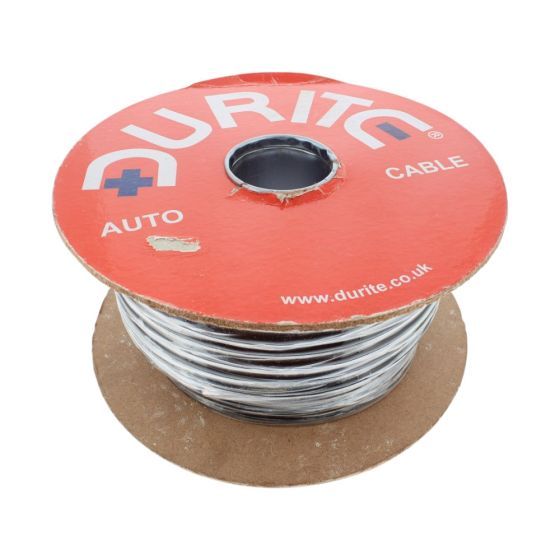 Black Copper Core Flexible PVC Starter Cable - 25mm x 30m - 3-981-10