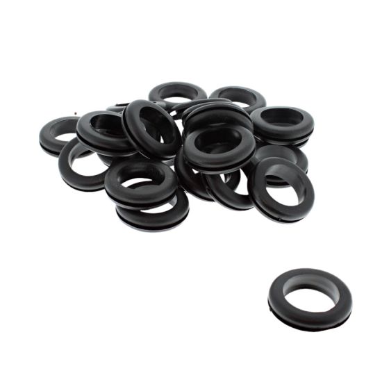Wiring Grommets 25mm diameter Panel Hole Black PVC (Pack of 25)