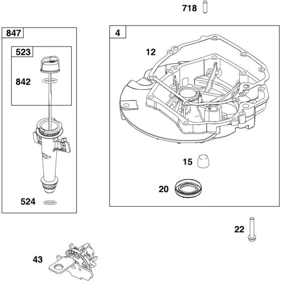 Sump Assembly for Briggs & Stratton