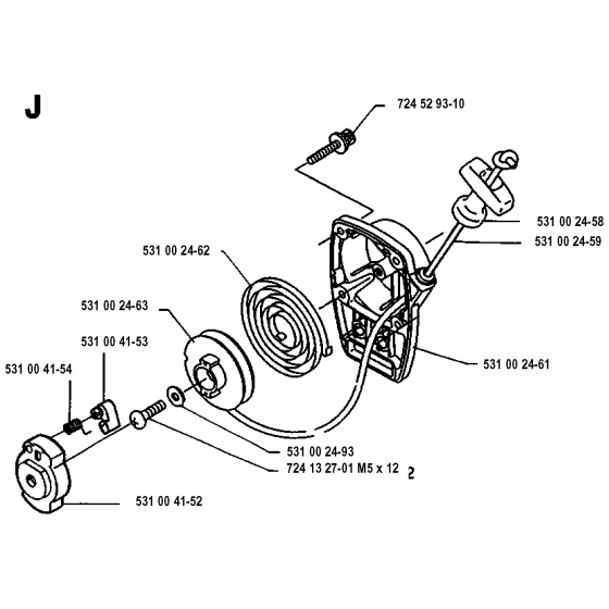 Starter for Husqvarna 132RB
