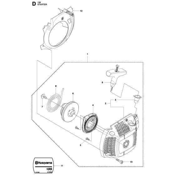 Starter Assembly for Husqvarna 135
