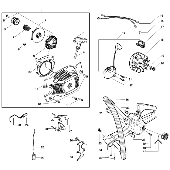 Husqvarna 137 Chainsaw Assembly