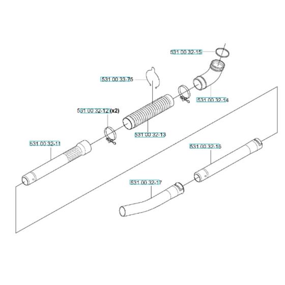Tube Assembly for Husqvarna 145 BT
