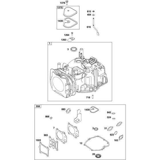 Cylinder Assembly for Briggs & Stratton