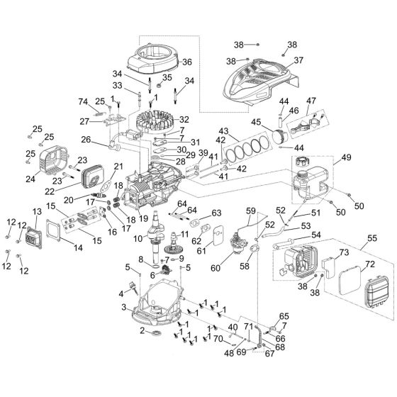 Loncin Engine for Masport 150ST SP L 2018 Sep Mower