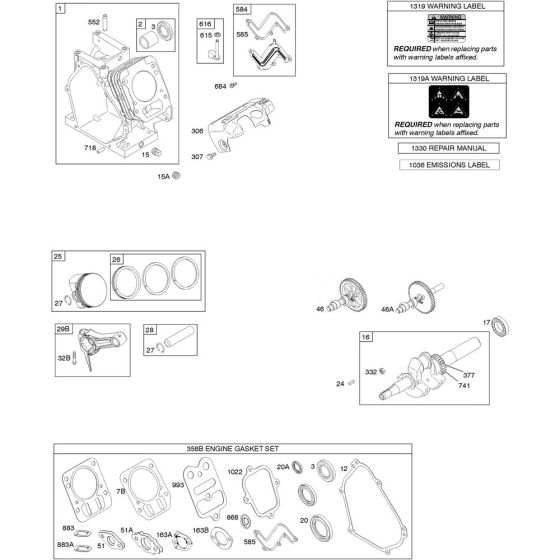 Camshaft, Crankshaft & Cylinder