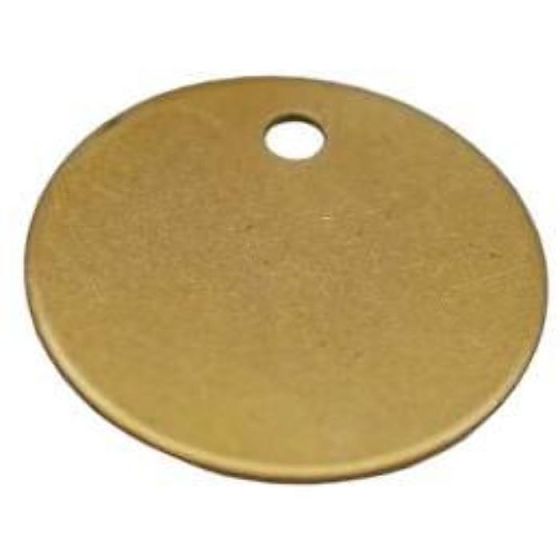 Brass Disc Identity (ID) Tag 1" Diameter