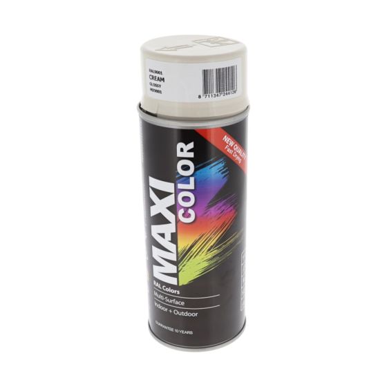 Cream White Spray Paint RAL9001 400ML Gloss for Metal Wood Plastic