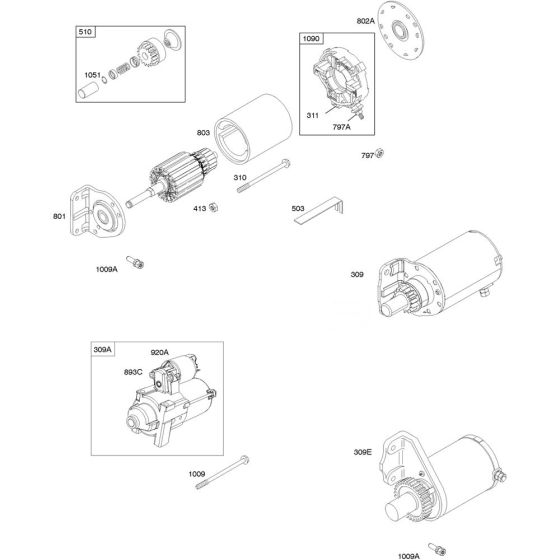 Starter Assembly for Briggs & Stratton