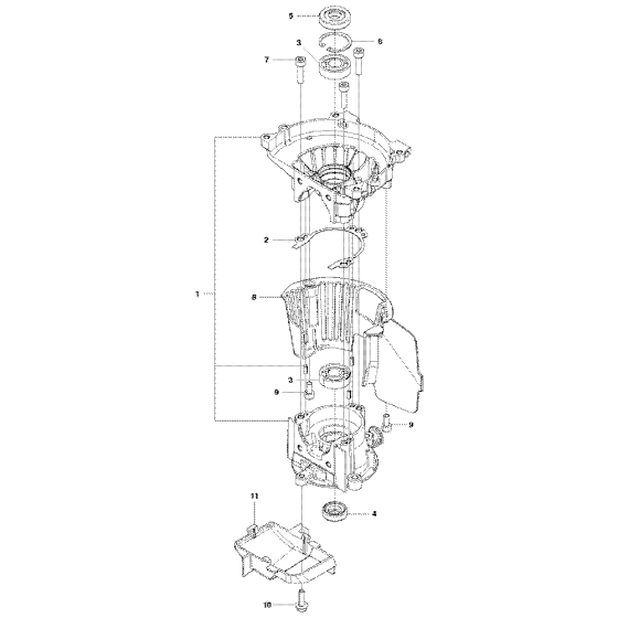 Crankcase Assembly for Husqvarna
