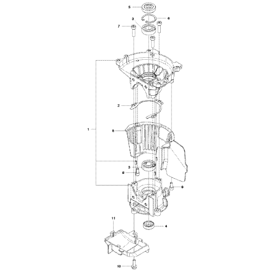 Crankcase Assembly for Husqvarna