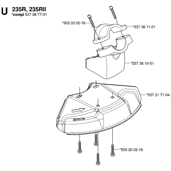 Guards Assembly for Husqvarna 232R Brushcutters