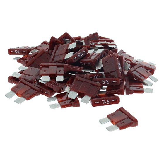 Standard Littlefuse ATO Blade Fuses, Brown 7.5 Amp, Pack of 50