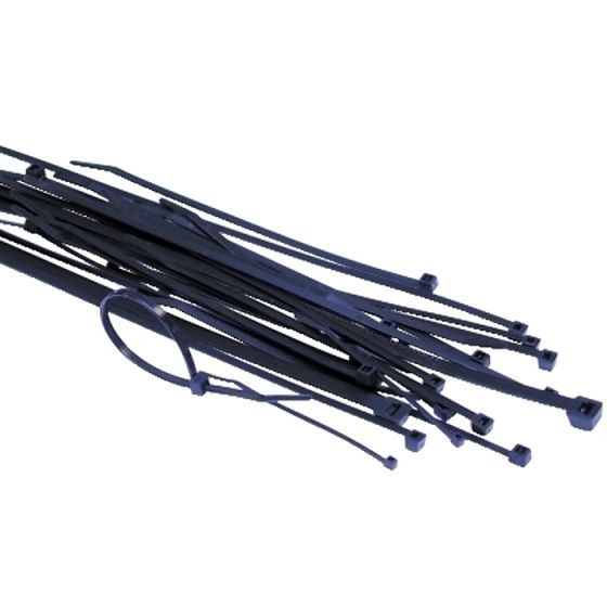 Cable Ties 4.8mm x 160mm Black Nylon - 100 Pack
