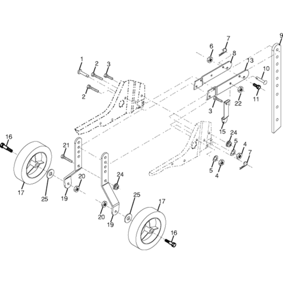 Wheel & Depth Stake Assembly