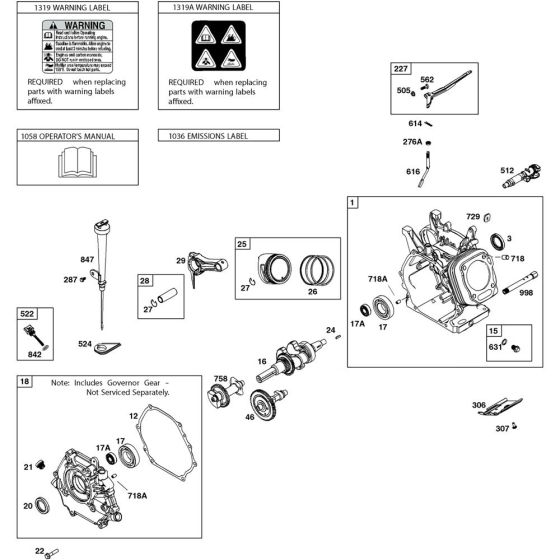 Camshaft, Crankshaft & Cylinder