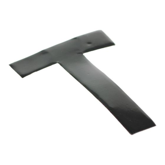Self Adhesive 80mm Black Digit - Letter T