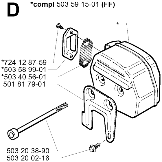 Muffler Assembly for Husqvarna 281