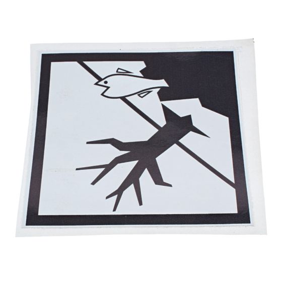 Fish/Tree Environmental Hazard Warning Diamond Label 100mm x 100mm